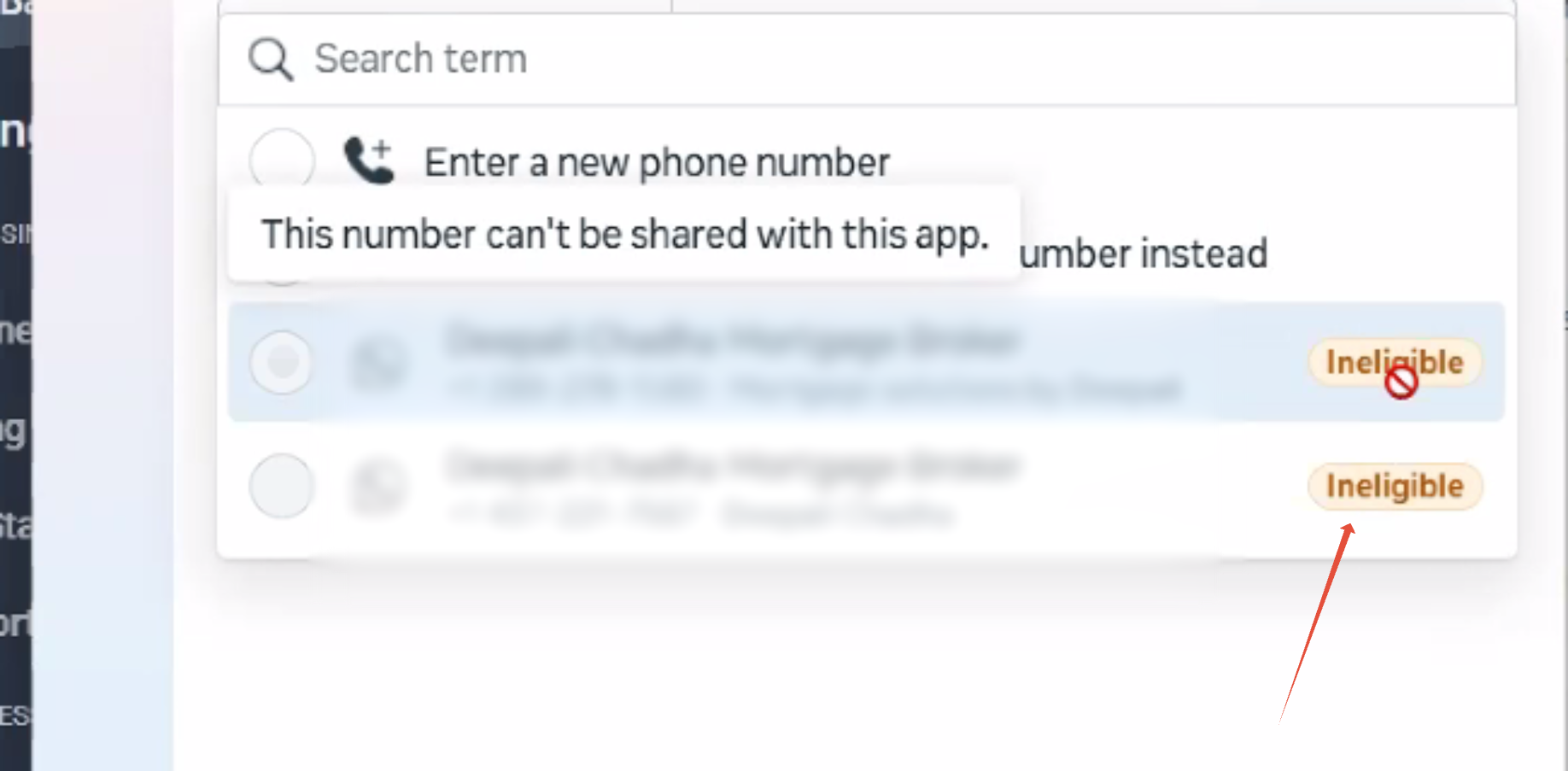 Coexistence eligibility message in the WhatsApp Business App