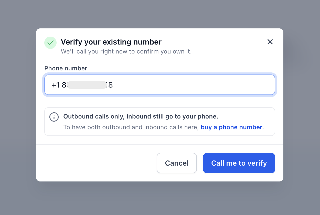 Phone number verification code